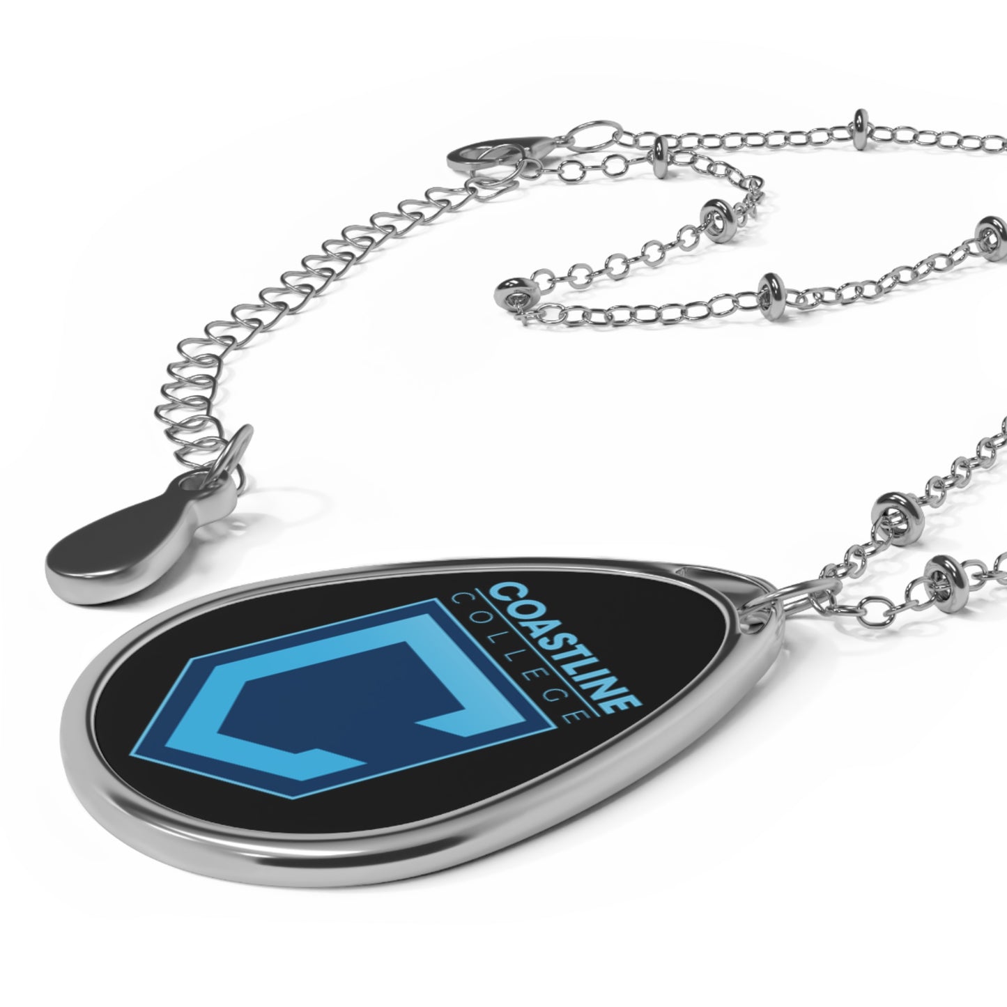 Shield Logo Oval Necklace