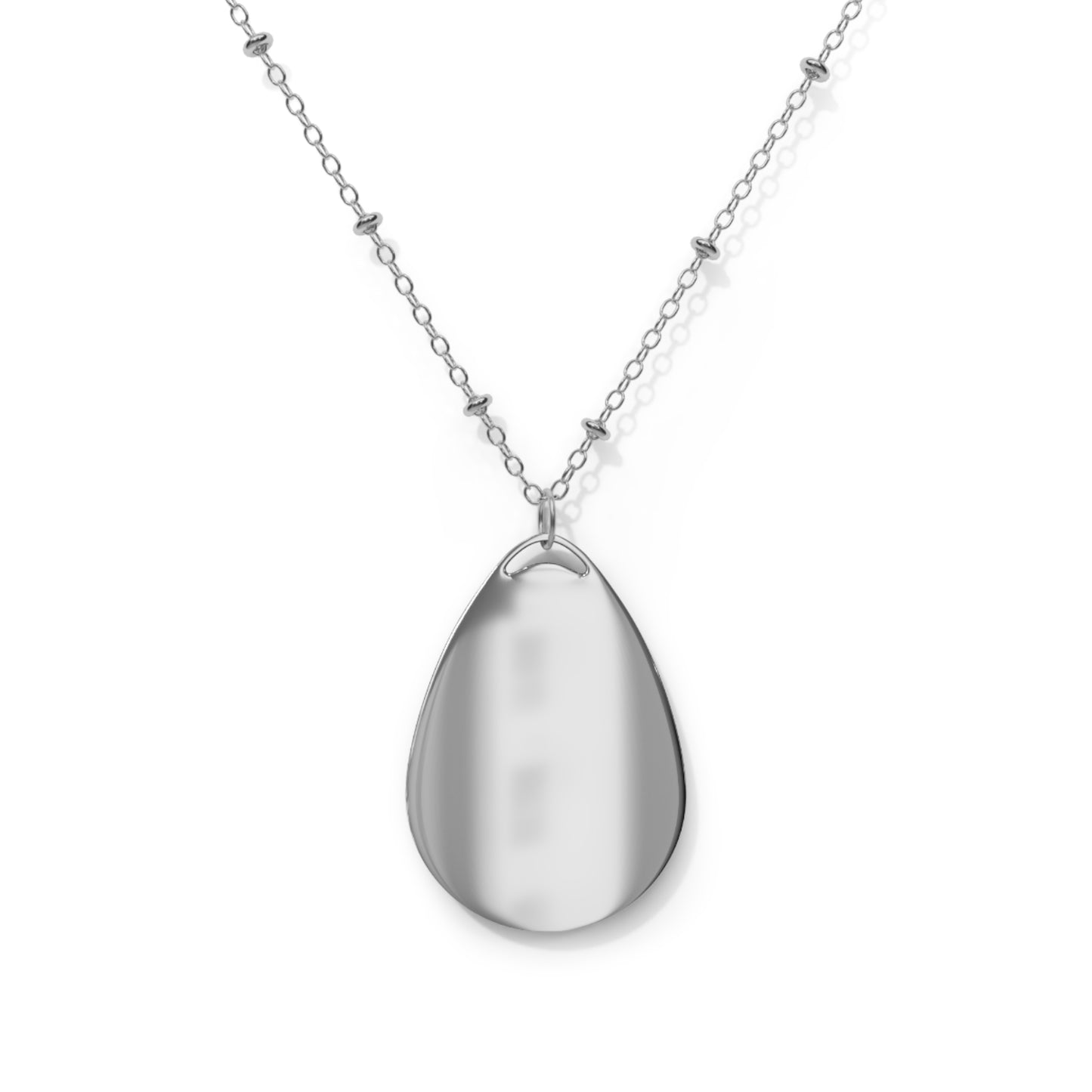 Shield Logo Oval Necklace