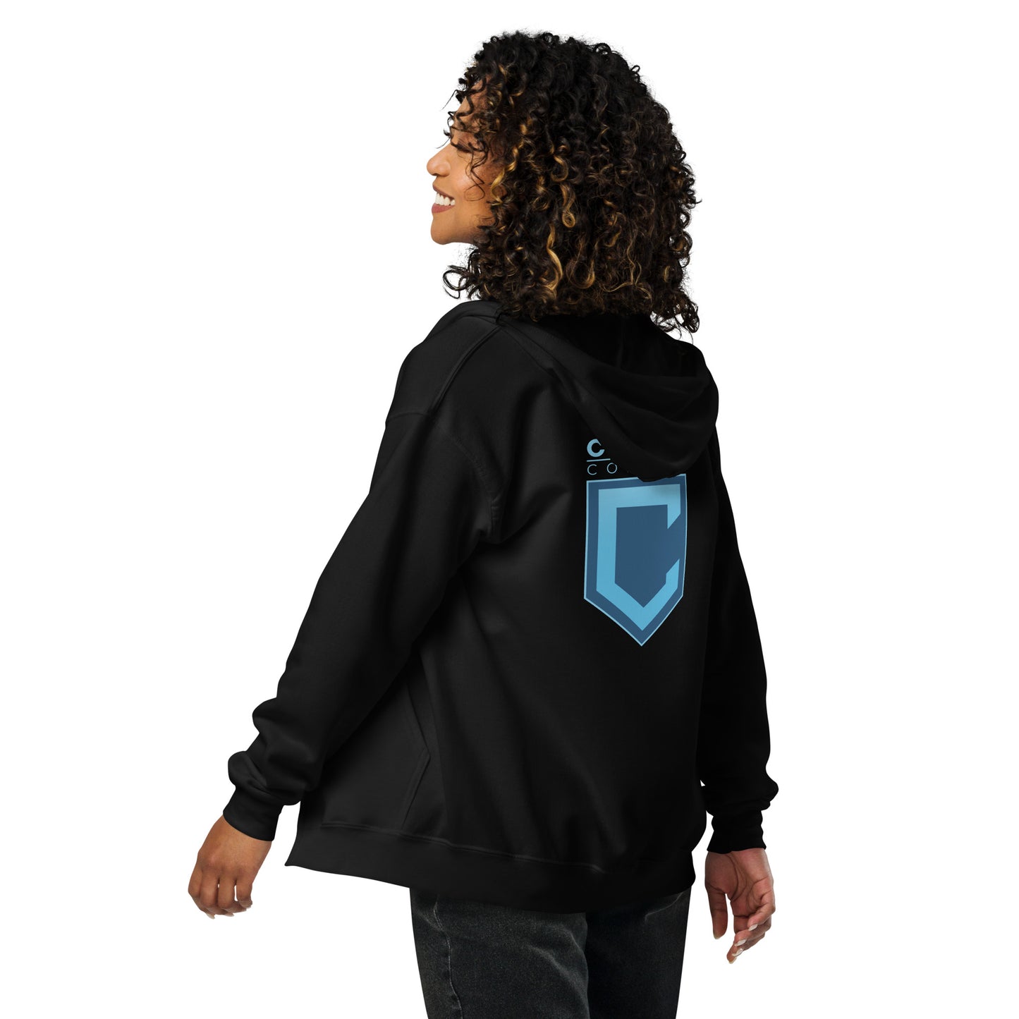 Shield Logo Unisex Heavy Blend Zip Hoodie - Dark Colors