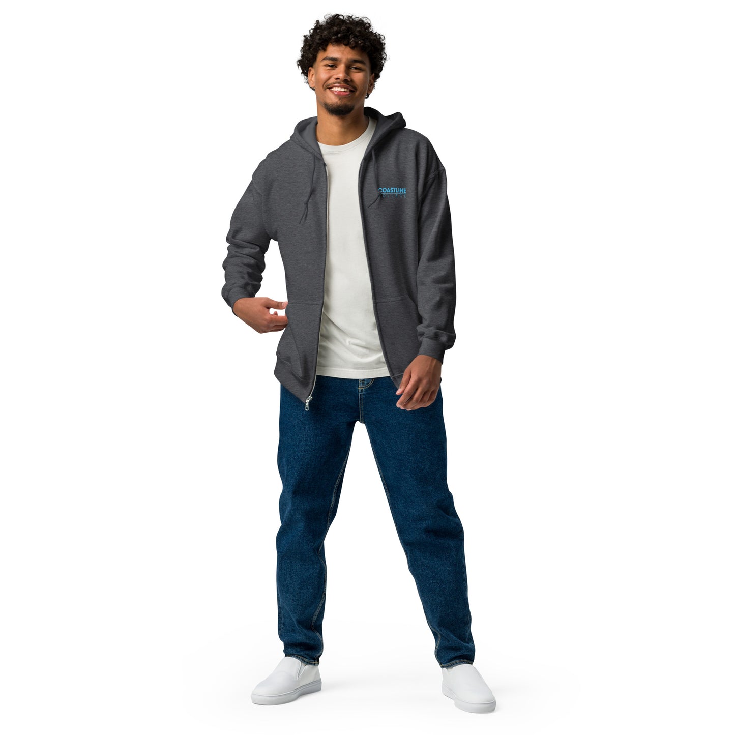 Shield Logo Unisex Heavy Blend Zip Hoodie - Dark Colors