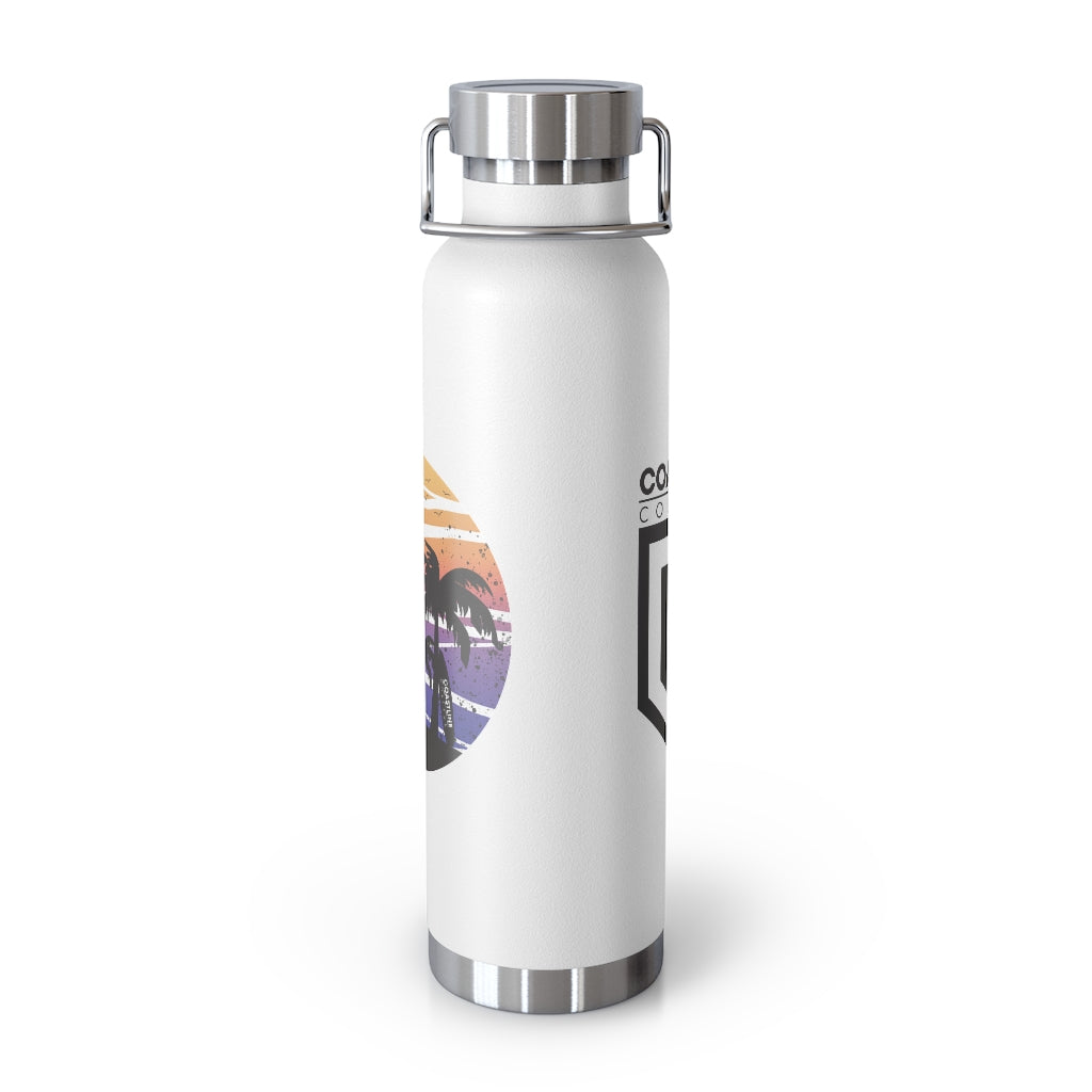 Coastline Summertime Sunset Copper Vacuum Insulated Bottle, 22oz