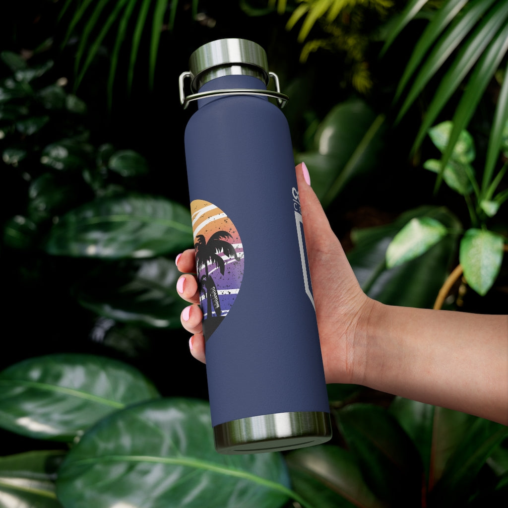 Coastline Summertime Sunset Copper Vacuum Insulated Bottle, 22oz