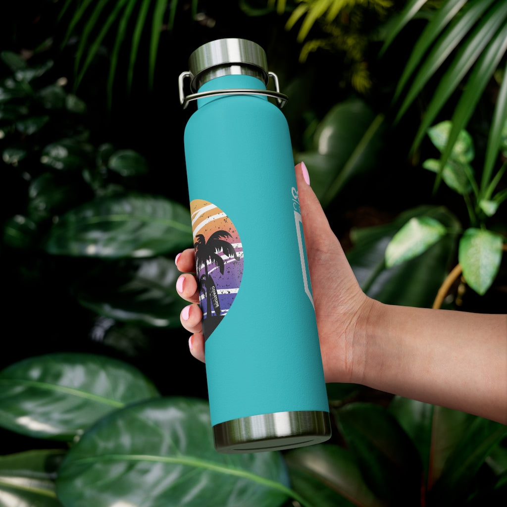 Coastline Summertime Sunset Copper Vacuum Insulated Bottle, 22oz