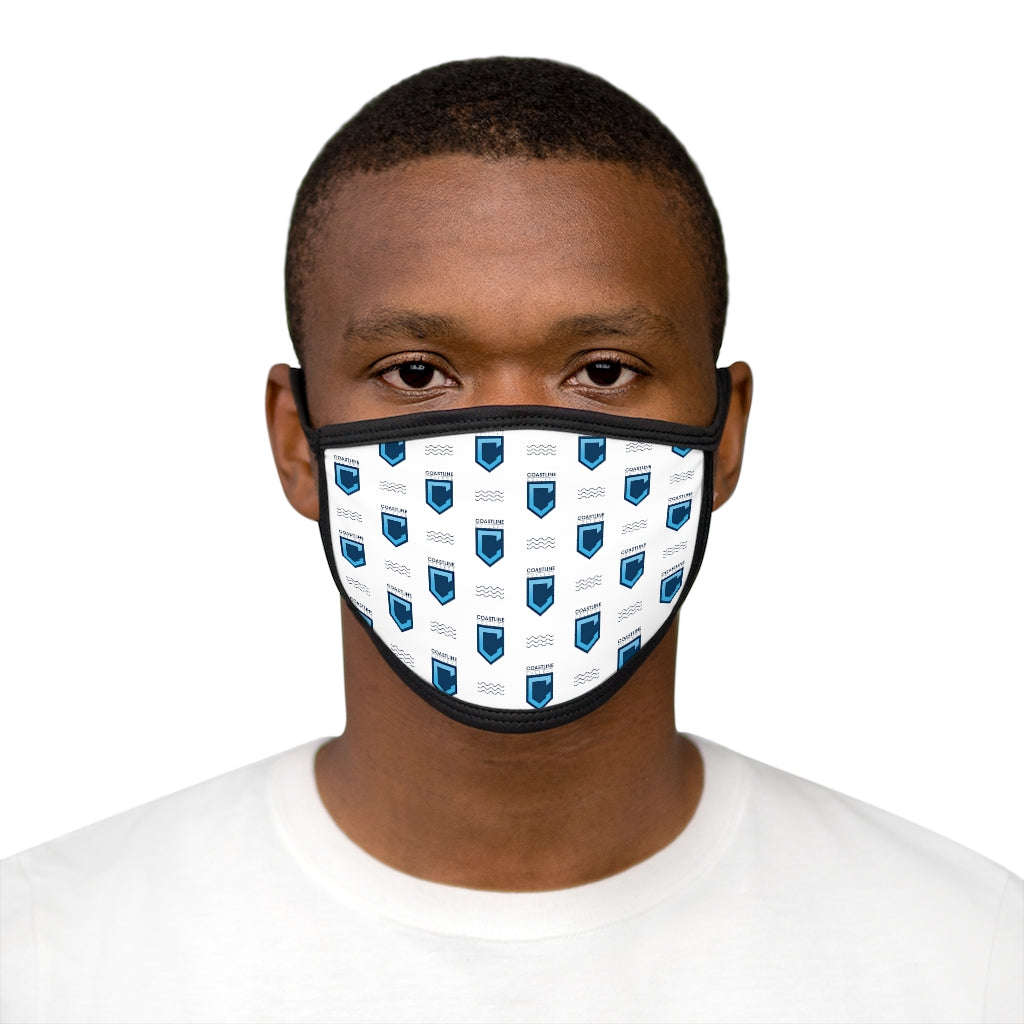Shield Logo with Waves Mixed-Fabric Face Mask
