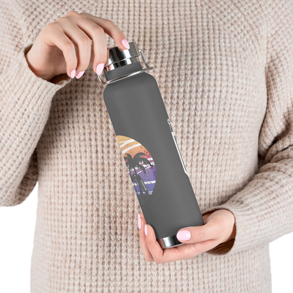 Coastline Summertime Sunset Copper Vacuum Insulated Bottle, 22oz