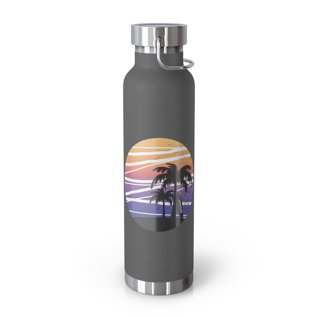 Coastline Summertime Sunset Copper Vacuum Insulated Bottle, 22oz