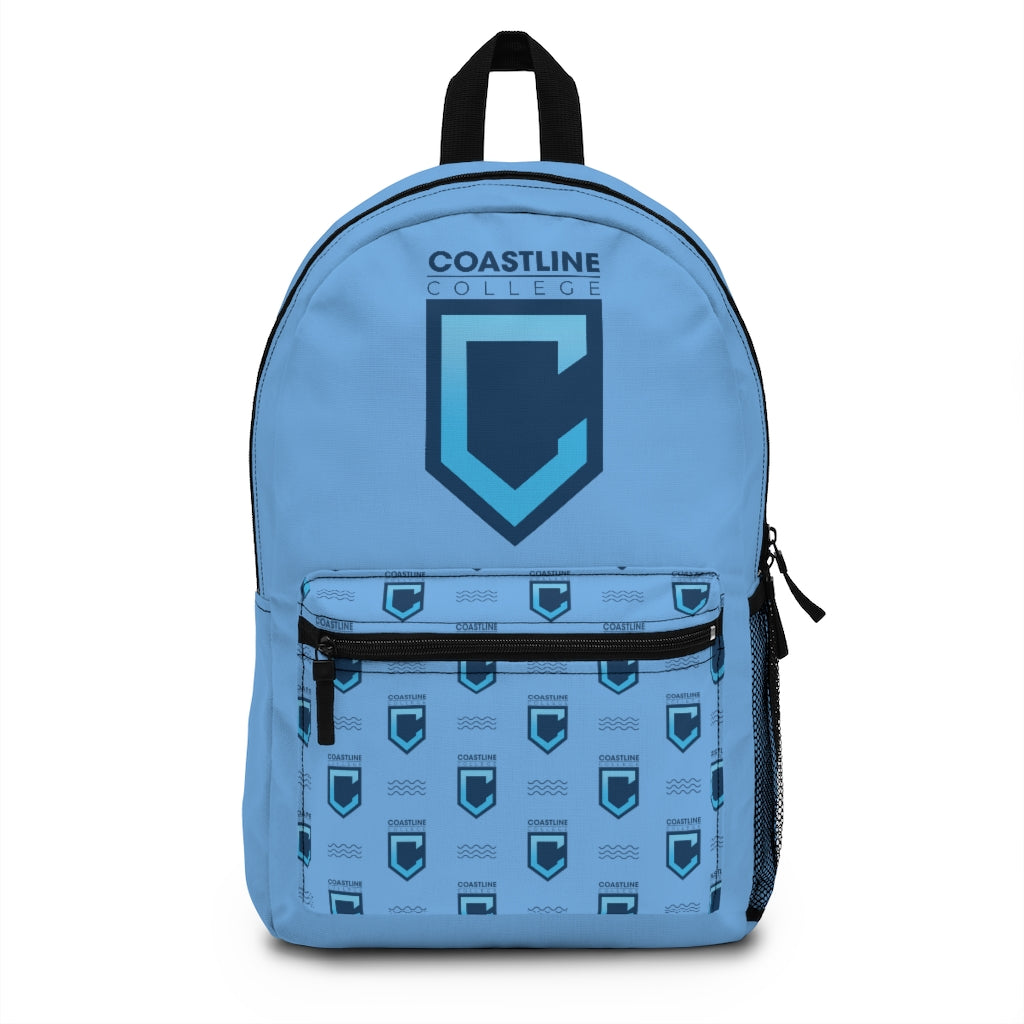 Shield Logo & Waves Light Blue Backpack