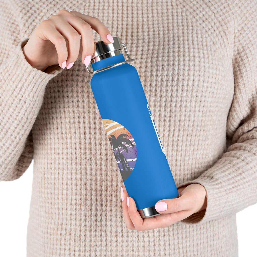 Coastline Summertime Sunset Copper Vacuum Insulated Bottle, 22oz