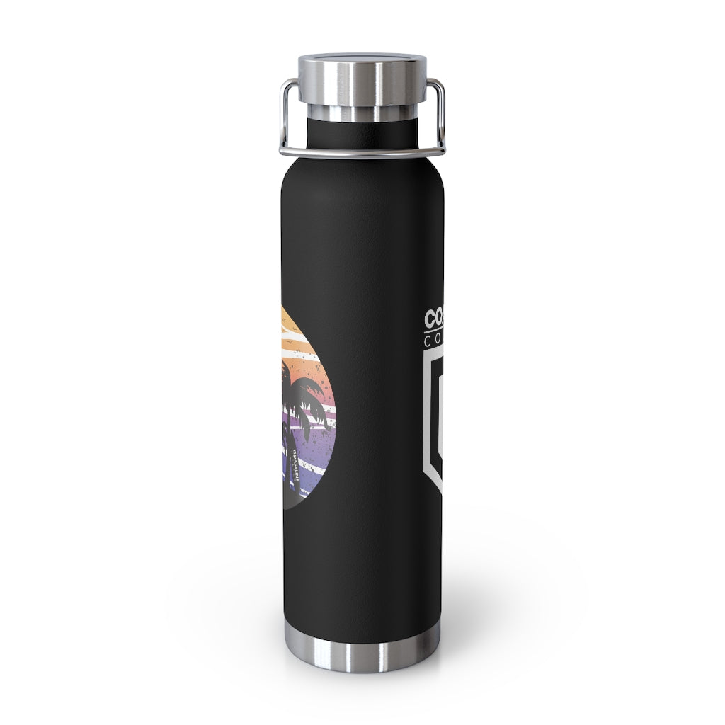 Coastline Summertime Sunset Copper Vacuum Insulated Bottle, 22oz