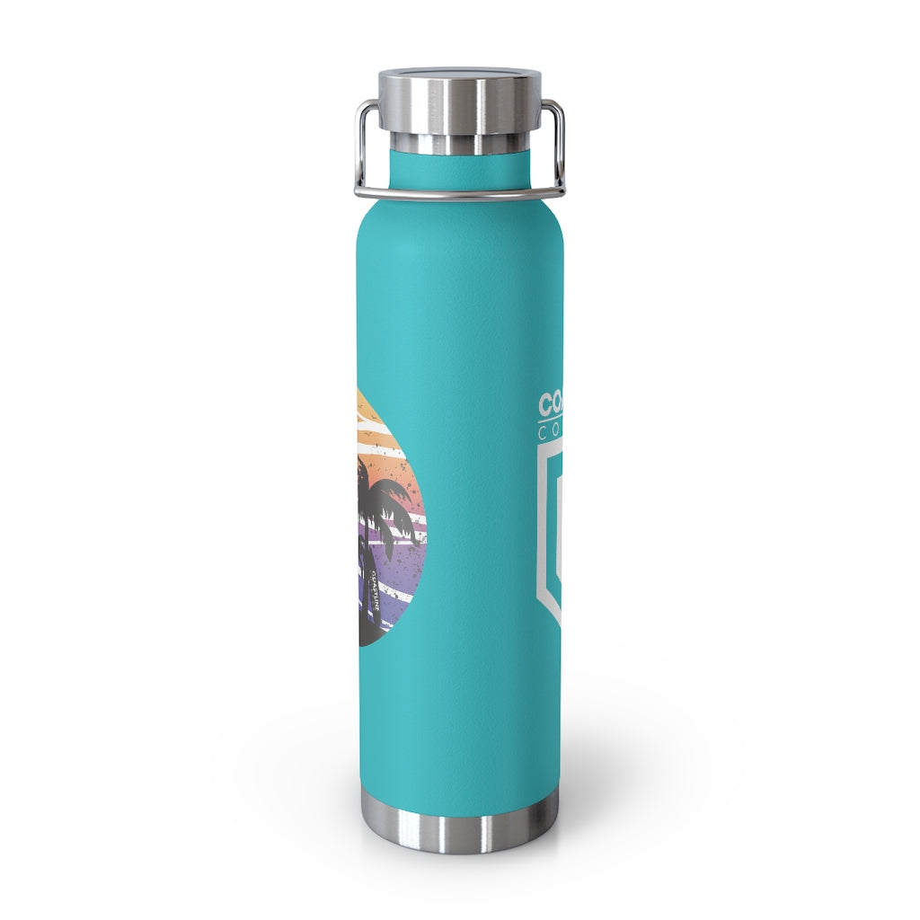 Coastline Summertime Sunset Copper Vacuum Insulated Bottle, 22oz