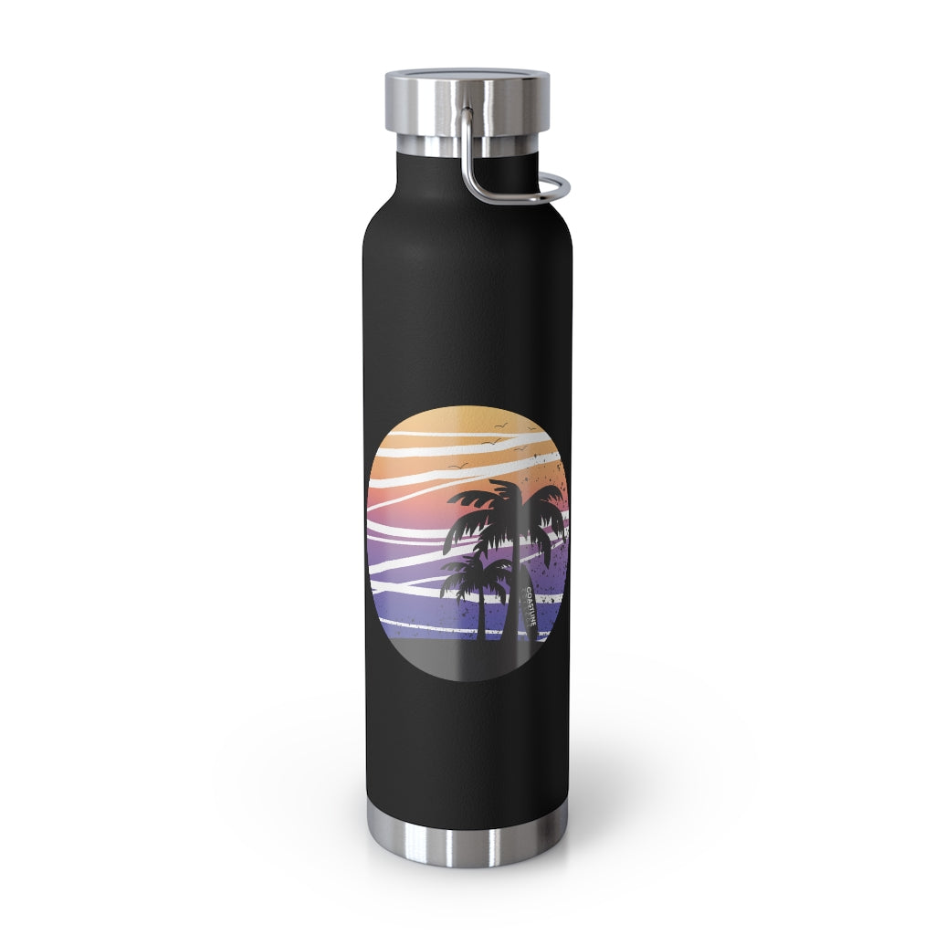 Coastline Summertime Sunset Copper Vacuum Insulated Bottle, 22oz