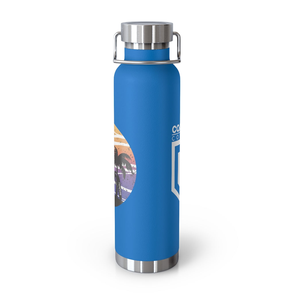 Coastline Summertime Sunset Copper Vacuum Insulated Bottle, 22oz