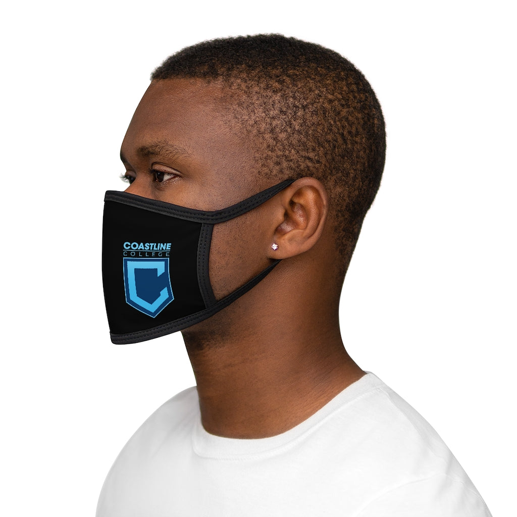 Shield Logo Mixed-Fabric Face Mask - Black