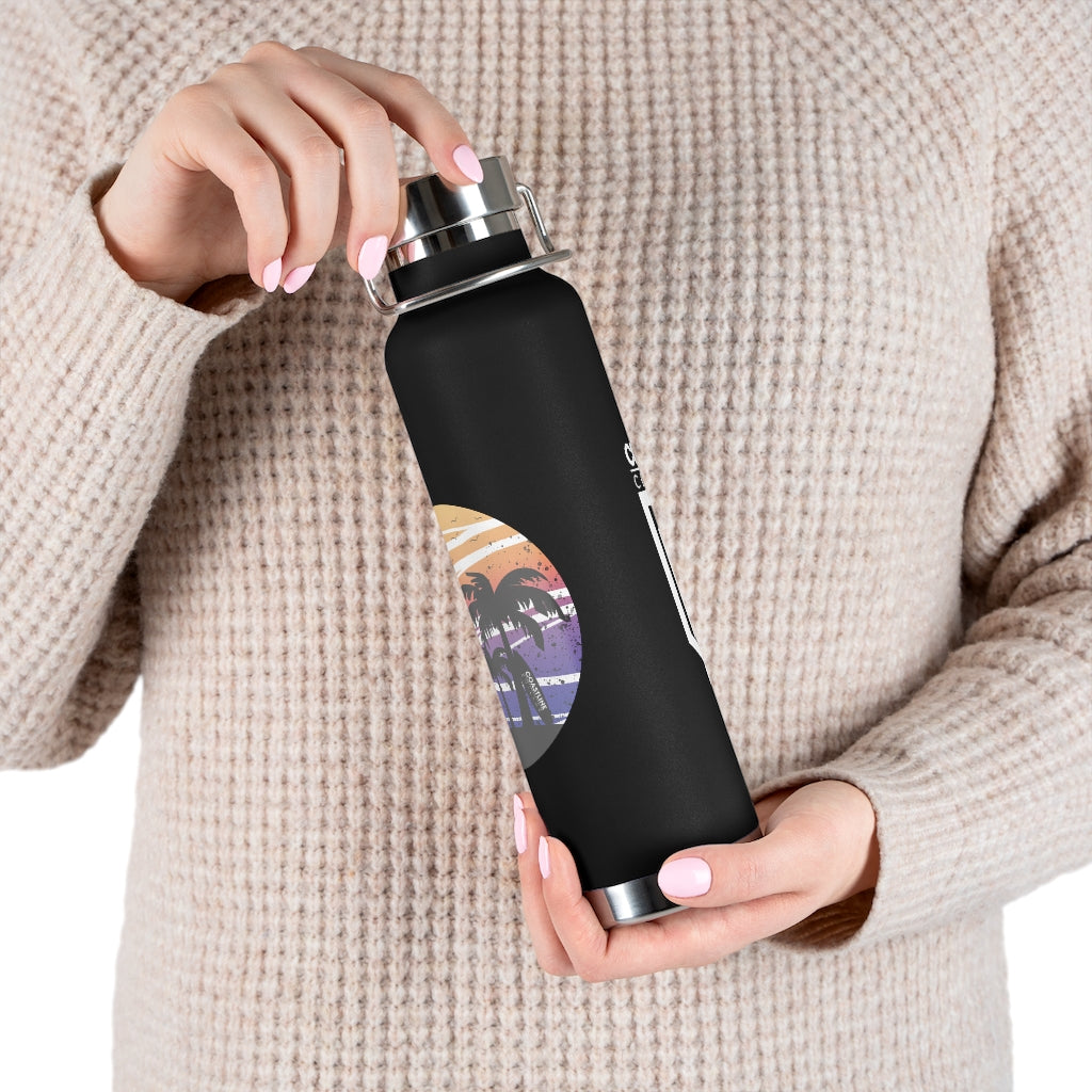 Coastline Summertime Sunset Copper Vacuum Insulated Bottle, 22oz