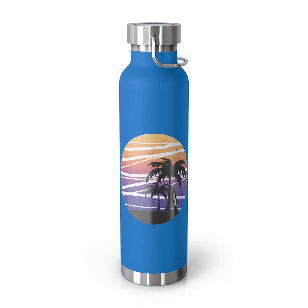 Coastline Summertime Sunset Copper Vacuum Insulated Bottle, 22oz