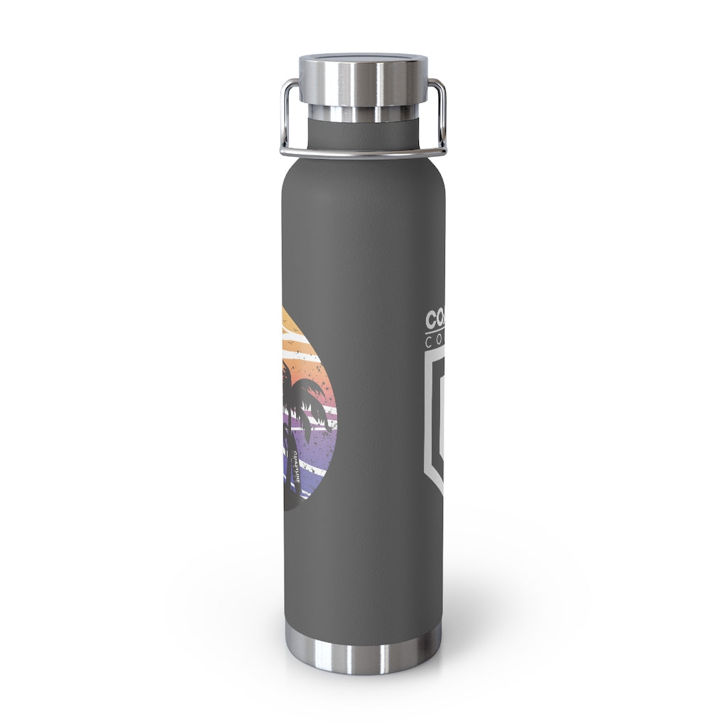 Coastline Summertime Sunset Copper Vacuum Insulated Bottle, 22oz