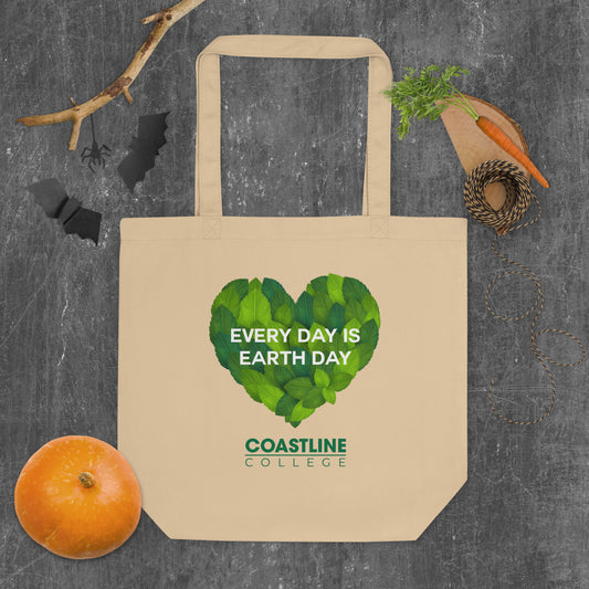 Coastline "Every Day is Earth Day" Natural Eco Tote Bag