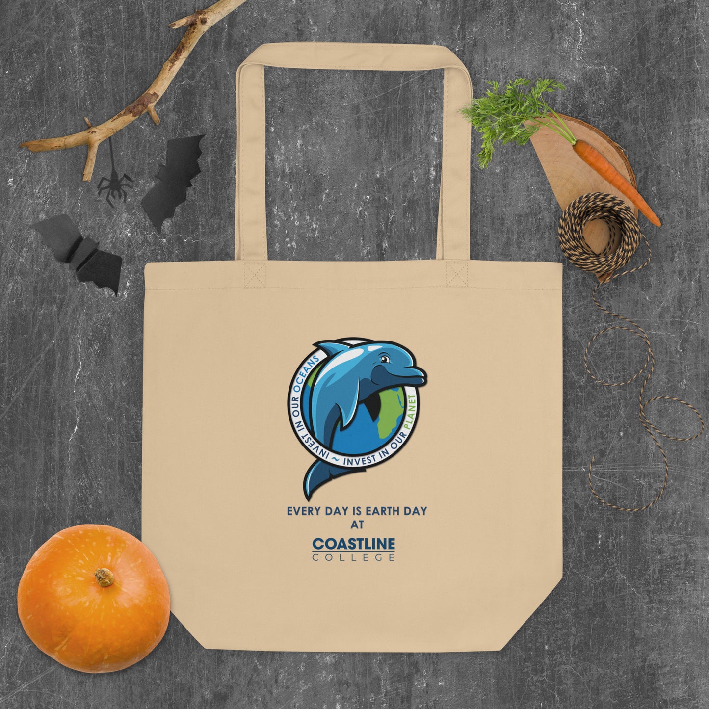 Fin Invest In Our Oceans Natural Eco Tote Bag