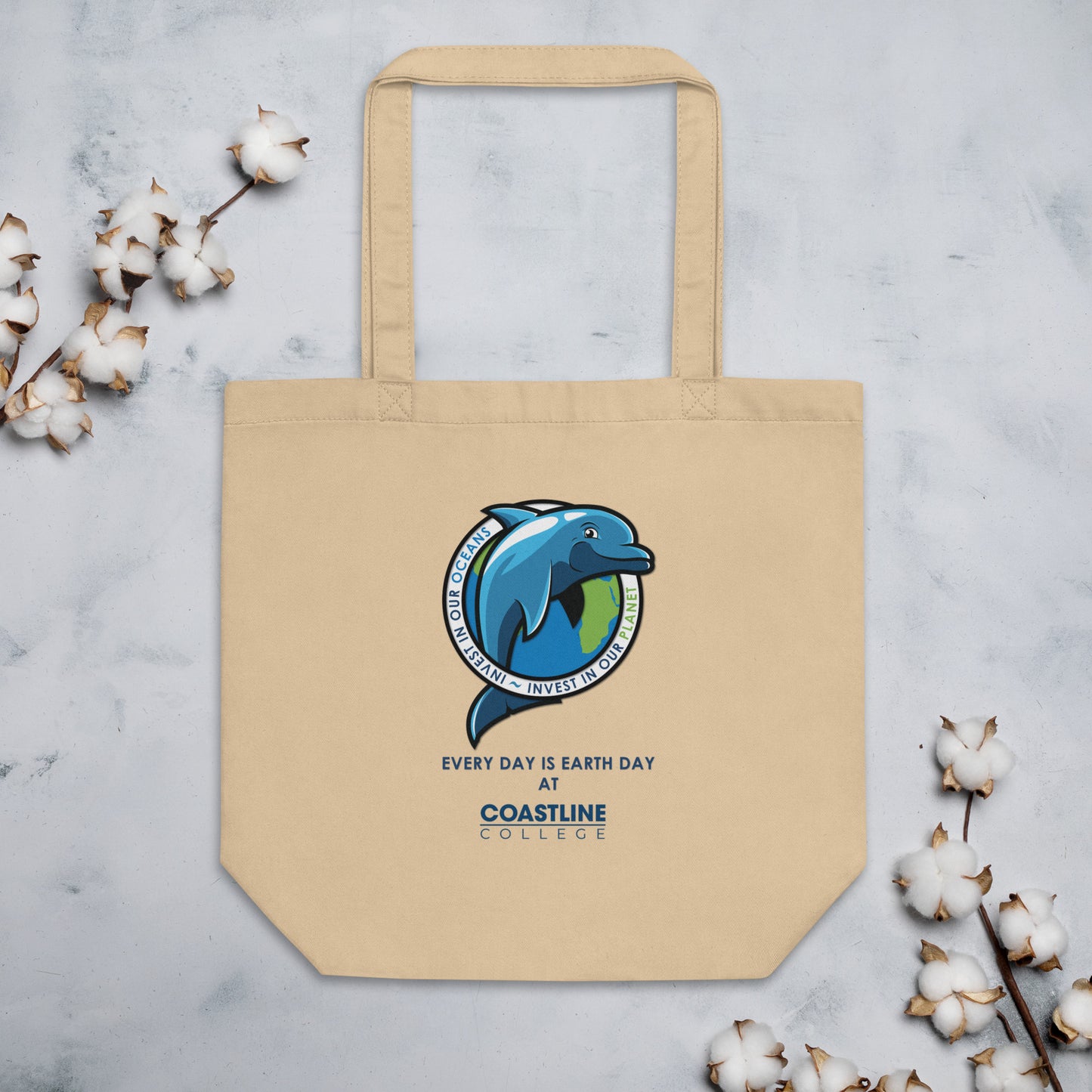 Fin Invest In Our Oceans Natural Eco Tote Bag