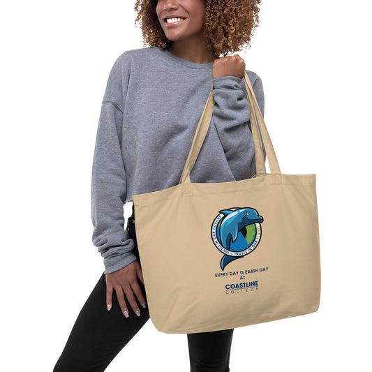 Fin Invest In Our Oceans Natural Large Organic Tote Bag
