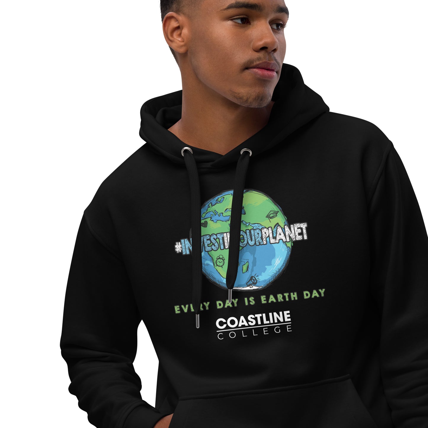 Coastline "Invest In Our Planet" Black Premium Eco Hoodie