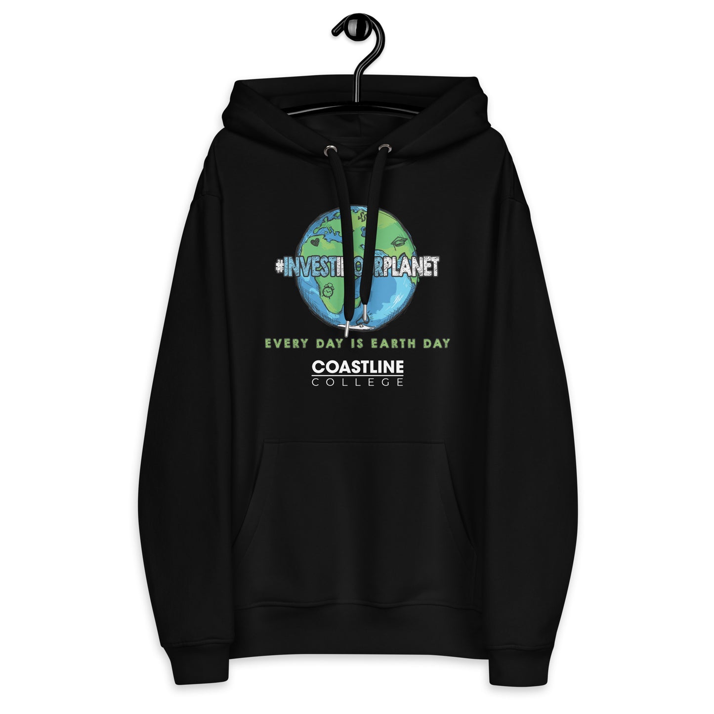 Coastline "Invest In Our Planet" Black Premium Eco Hoodie
