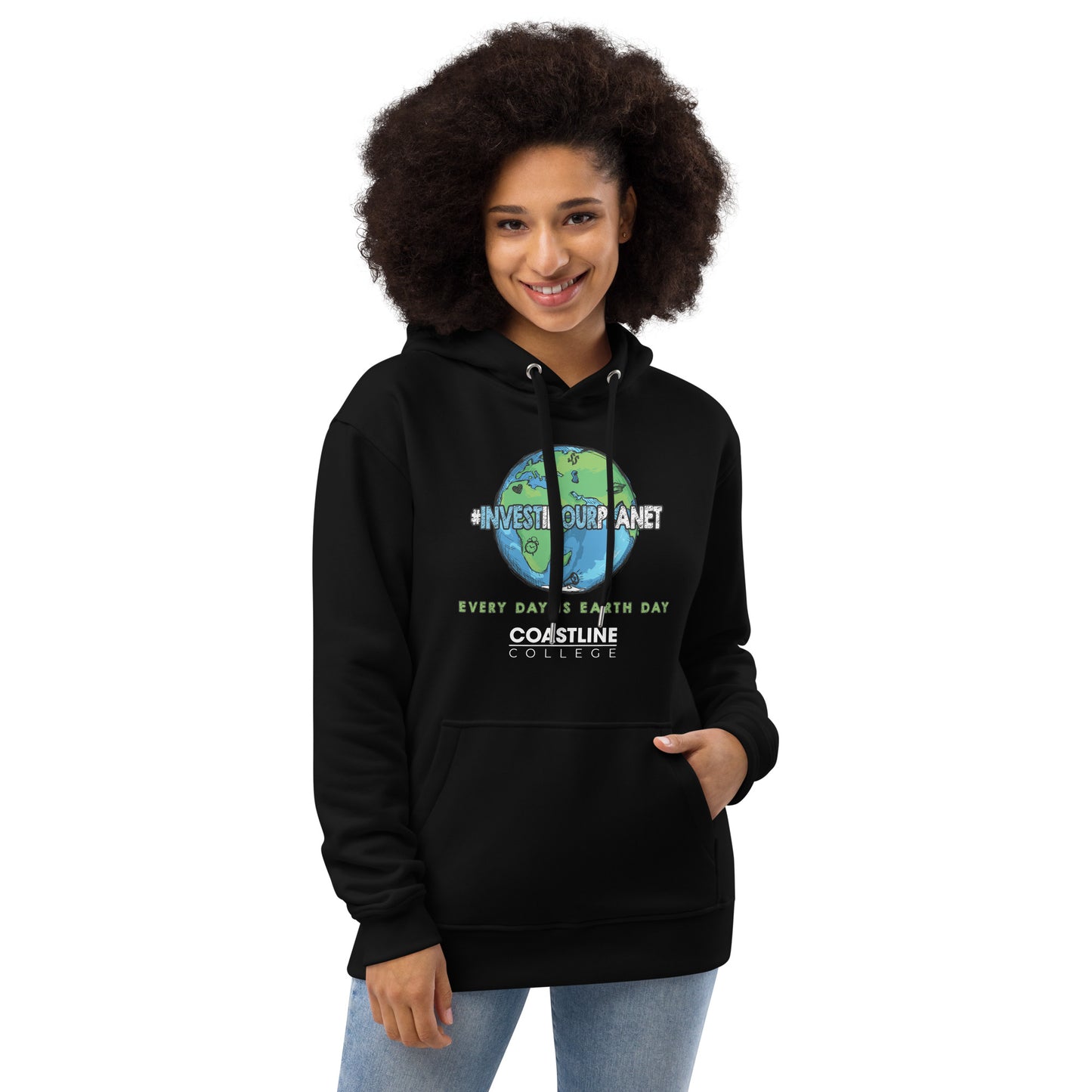 Coastline "Invest In Our Planet" Black Premium Eco Hoodie