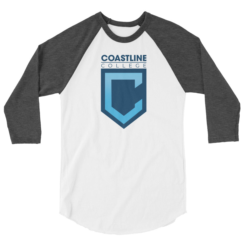 Shield Logo Unisex 3/4 Sleeve Raglan Shirt - Light Colors