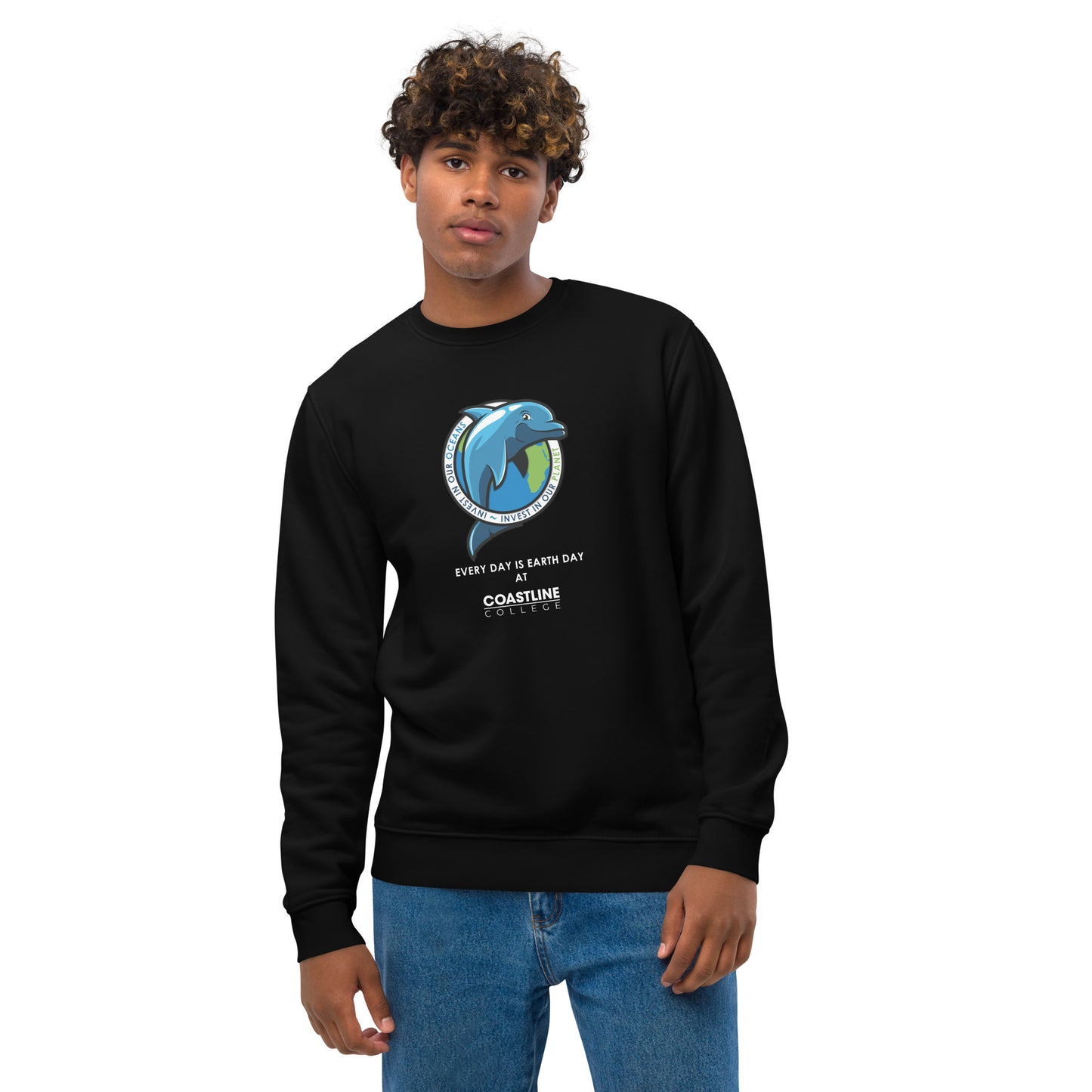 Fin Invest In Our Oceans Unisex Eco Sweatshirt - Dark Colors