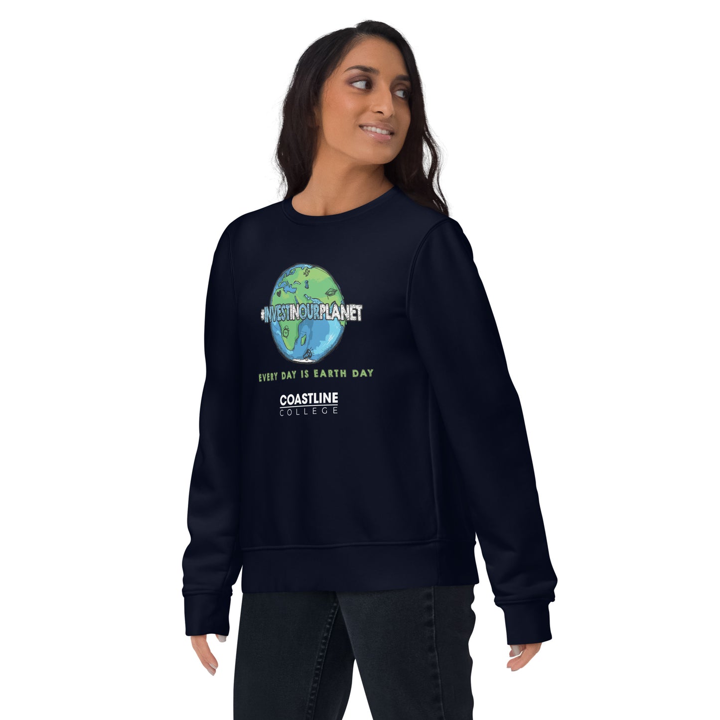 Coastline "Invest In Our Planet" Unisex Eco Sweatshirt (Dark Colors)