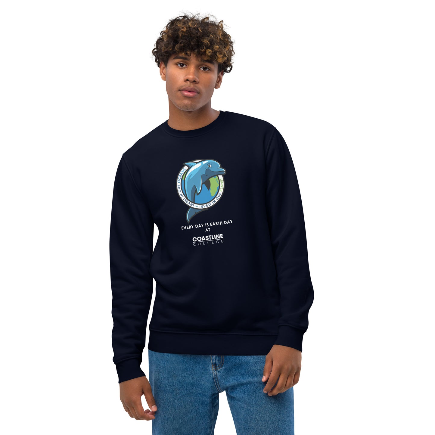 Fin Invest In Our Oceans Unisex Eco Sweatshirt - Dark Colors