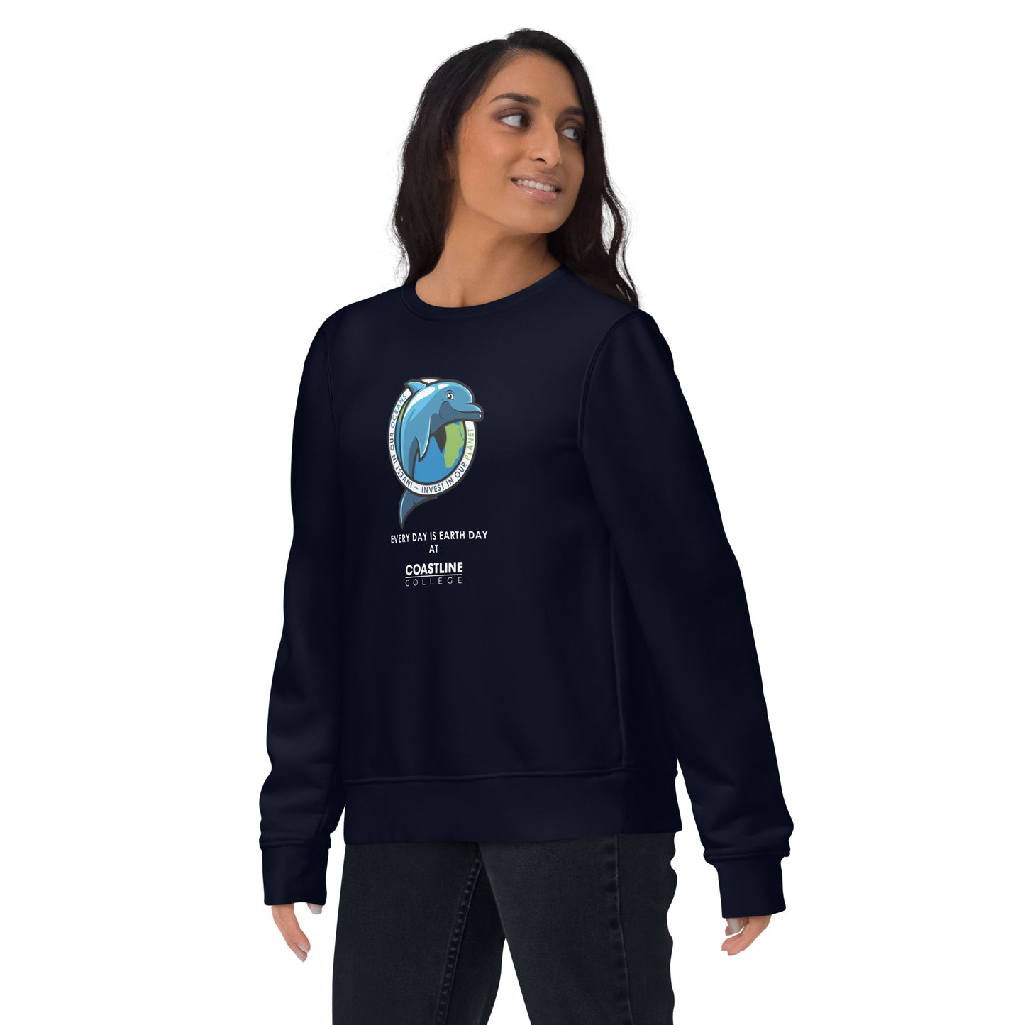 Fin Invest In Our Oceans Unisex Eco Sweatshirt - Dark Colors