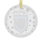 Coastline Holiday Shield Logo Glass Ornament