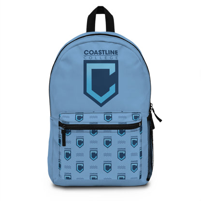 Shield Logo & Waves Light Blue Backpack