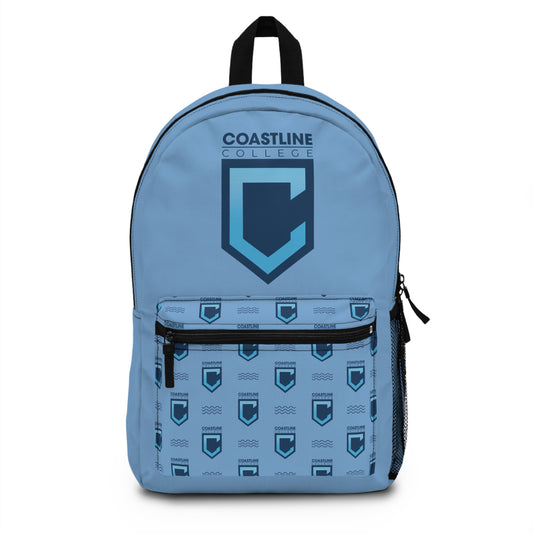 Shield Logo & Waves Light Blue Backpack