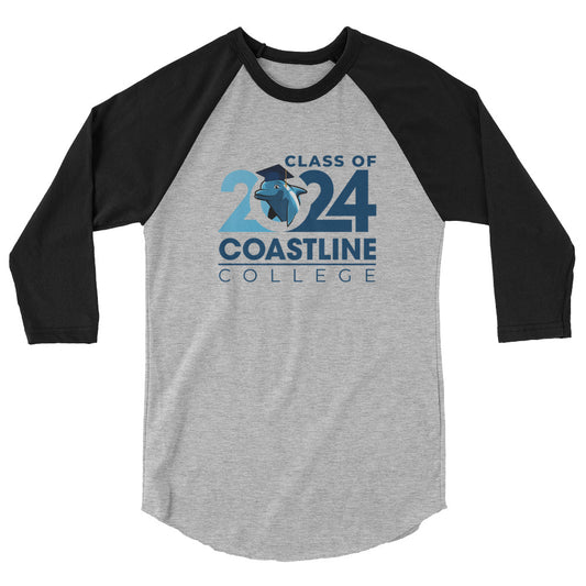 Coastline Class of 2024 3/4 Sleeve Raglan Shirt - Light Colors