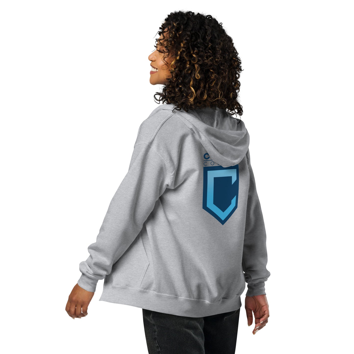 Shield Logo Unisex Heavy Blend Zip Hoodie - Light Colors