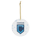 Coastline Holiday Shield Logo Ceramic Ornament (4 Shapes)