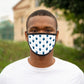 Shield Logo with Waves Mixed-Fabric Face Mask