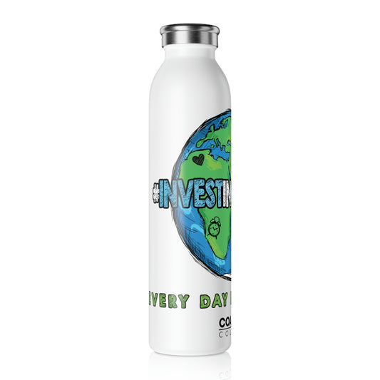 Coastline "Invest In Our Planet" Slim Water Bottle