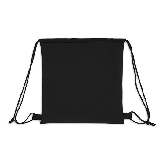 Shield Logo Black Outdoor Drawstring Bag