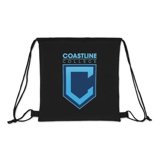 Shield Logo Black Outdoor Drawstring Bag