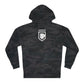 Coastline Veterans Resource Center Black Camo Unisex Hooded Sweatshirt - Front Logo