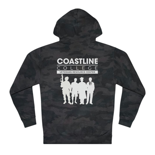 Copy of Coastline Veterans Resource Center Black Camo Unisex Hooded Sweatshirt - Back Logo