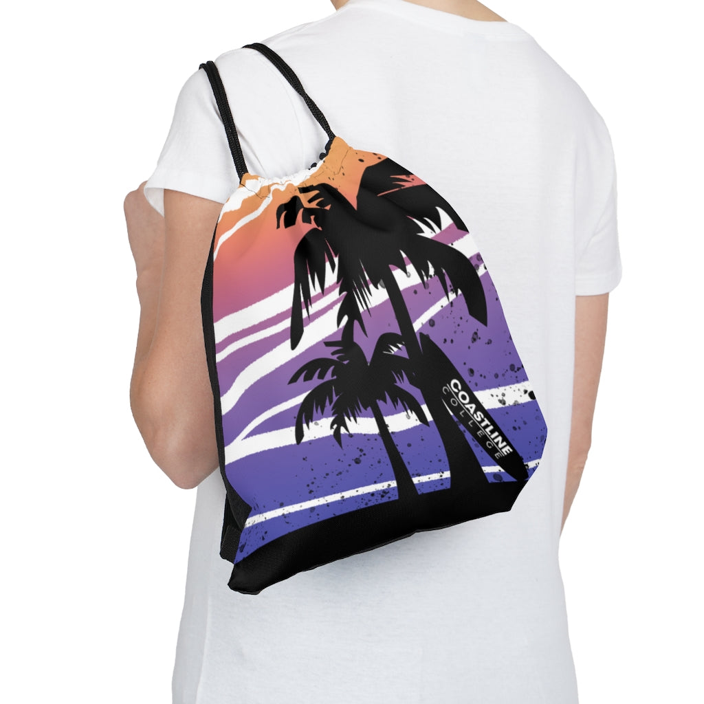 Coastline Summertime Sunset Outdoor Drawstring Bag