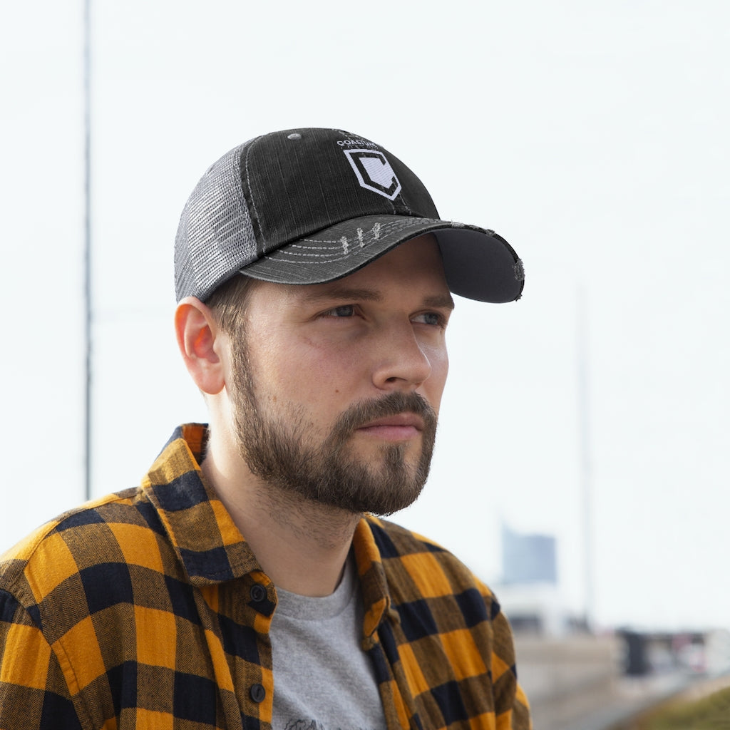 Shield Logo Embroidered Unisex Trucker Hat