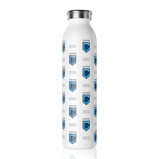 Shield Logo with Waves Slim Water Bottle