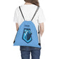 Fin Collection Light Blue Outdoor Drawstring Bag