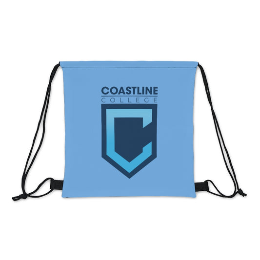 Shield Logo Light Blue Outdoor Drawstring Bag