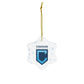 Coastline Holiday Shield Logo Ceramic Ornament (4 Shapes)